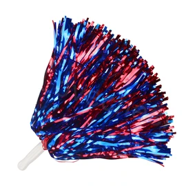 Lovecheer 24PCS Metallic Red and Blue Pom Poms Cheerleading Sports Spirit Shaker for Cheerleader Rooter Fan Club Cheering Basketball Football Hockey Game Party