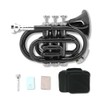 Yinfente Bb Flat Pocket Trumpet Bass Trumpet For Beginner,Student With