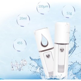 Mini Humidificador Facial Portátil Pulverizador de Nanoniebla, Capacidad 20ml y Batería 550mah para Limpieza Profunda y Cuidado Piel