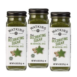 Watkins Green Decorating Sugar, 4.2 Ounce, 3-Pack