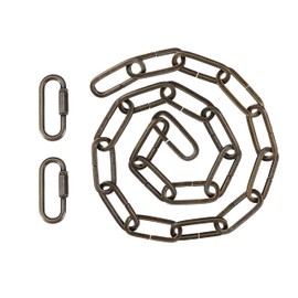 Aspen Creative, Antique Brass, 21122-07-1, Steel Heavy Duty Chain & Two Quick Link Connector Fixture/Swag Light/Plants / 3 Feet, 8 Gauge