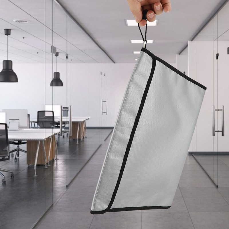 38*28CM Fireproof Waterproof Document Bag File Envolope Safe Storage with