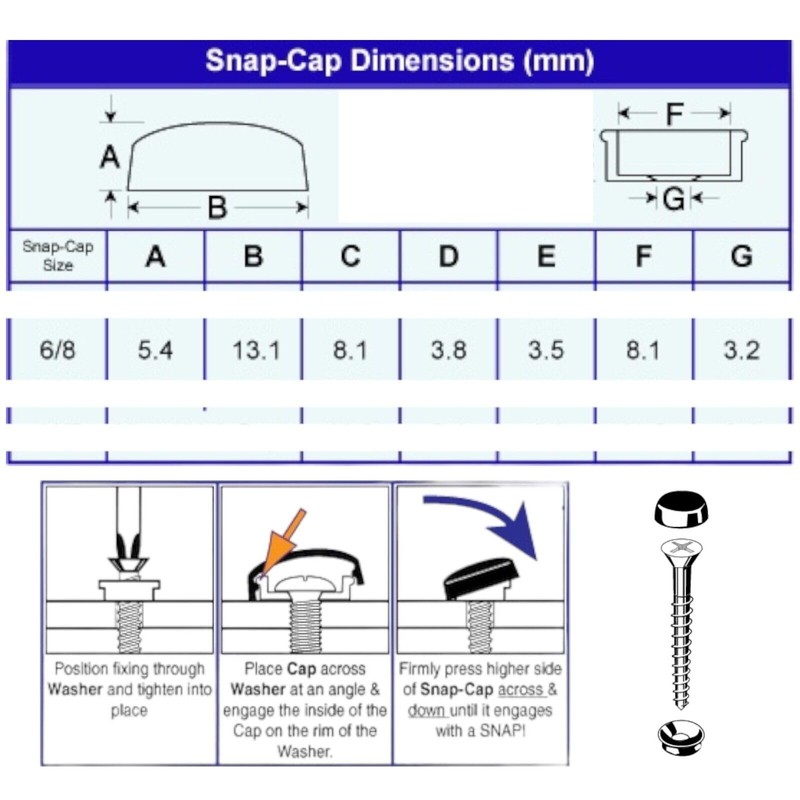 Heritage Green Dome Screw Snap Cover Caps, Plastic Cap Screws