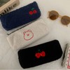 SAKUSHO Plush Zippered Pen Case, Tool Case, Fluffy, Multi-Functional, Large-Capacity,