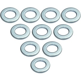 AERZETIX - C49254 - Set of 10 Flat Wider Washers - M7 Diameter 14 mm H 1.5 mm - Galvanised Steel - DIN 125 - for Wooden Structures