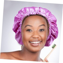 FOMIYES Sleep Cap Sleeping Hat Sleeping Caps Bonnet for Long Hair Supple Bonnet Hair Bonnet for Sleeping Bonnet for Curly Hair Bonnets for Women Chic Caps Bonnet Cap Satin Purple