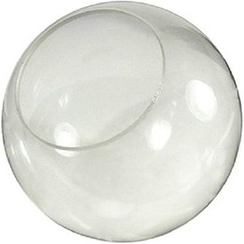 14 Inch Clear Acrylic Lamp Post Globe with 5.25 Inch Neckless Opening