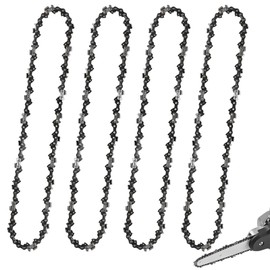 4 Pack Chainsaw Chains - Replacement ChainSaw Chain for 12 Inch (30cm) Bar with 3/8" LP 45 Drive Links .043" Gauge, Carbon Steel Chainsaw Chain Electric Chainsaw Accessories for Carpentry, Landscaping