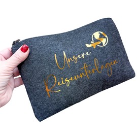 Tasche für Reiseunterlagen "Travelorganizer" | Dokumententasche aus Filz | Reisedokumente | Geschenk für Weltenbummler | Reisepasshülle | Organizer Urlaub