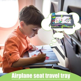 Car Seat Tray For Kids Travel - Folding Kids And Adults Travel Tray Cover,Lightweight Travel Tray For Kids Car Seat, Airplane Must Haves For Kids, Toys, Paintbrushes, Cups, Child Car