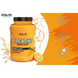EVOLITE NUTRITION Creatin Monohydrat 1kg - Taurin Kreatin Pulver, Pre Workout - 200 Portionen - Support fr Muskelaufbau, Performance und Gehirnleistung - Perfekt L?slich, Vegan, 6 Monate Vorrat - Evolite Nutrition