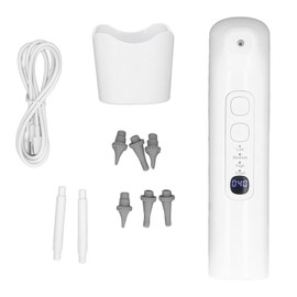 Ear Washer Cleansing Kit Wax Removal IPX7 Waterproof Ear Irrigation Flushing Kit with 6 Nozzle For Adults White