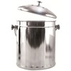 Eddingtons Mini Tabletop Compost Pail/Tea Bag Bin-Stainless Steel, 2.25 Litre,