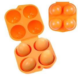 TREABEAR Egg Container for Travel, Egg Box, Plastic Egg Box for 4 Eggs, Portable Egg Storage Box, Egg Cartons & Egg Pallets, Egg Box, Egg Storage for Fridge Camping