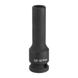 sourcing map 12-Point Deep Impact Socket 1/2 Inch Drive 10mm Metric Chrome Molybdenum Alloy Steel Spindle Axle Nut Impact Socket