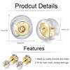 Earring Backs for Droopy Ears, 18K Gold Silicone Earring Backs