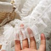 3.9cm Wide x 5 Yards Long Premium Chiffon Ruffle Lace