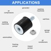 uxcell M8 Rubber Mounts, 4Pcs 30x30mm(DxH) Rubber Cylindrical Anti Vibration