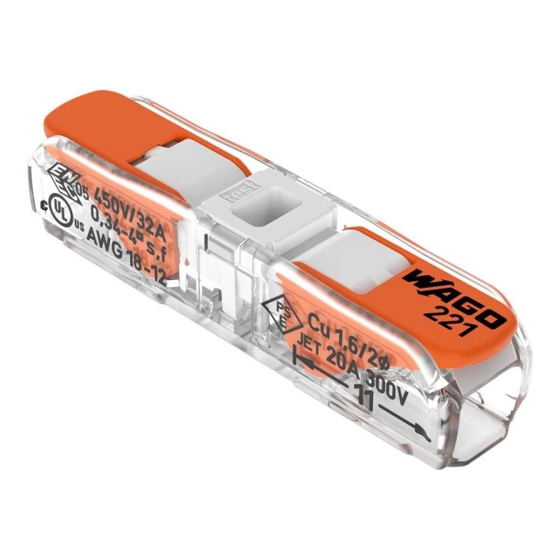 ITDsales WAGO Lever Nuts 221-2401 Inline Splicing Connectors with Case