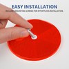 WUSHIXAN 10 Pack Red Screw on Round Reflectors for Mailbox,