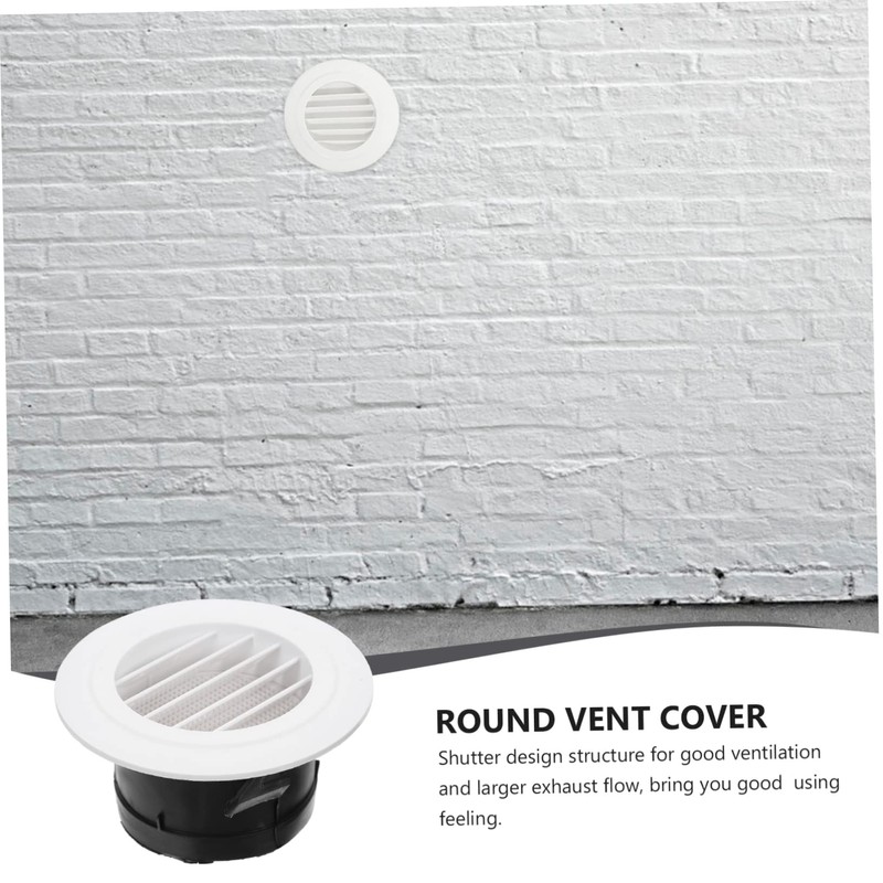 TEHAUX Round Air Conditioner Vent Cover Adjustable Soffit Air Exhaust