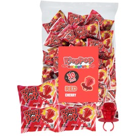 Ring Pop Red Candy Lollipops, 30 Ct Bulk Individually Wrapped in Red Cherry Flavor, Full Size, Fun Hard Candy For Birthday, Party Favors, Bachelorette Parties & Gifts For Kids