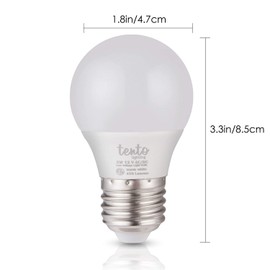 Tento Lighting E26 E27 - Bombillas LED de bajo voltaje de 5 W, 12 V CC, iluminación para caravanas fuera de la red, blanco cálido (paquete de 6)