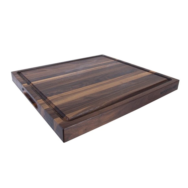 Large Cutting Board from American Walnut - A Reversible Butcher Block that Comes with Juice Groove for Cutting Meat and Juicy Veggies Easily - Large Wood Chopping Board - Walnut - 20x16x1.5 inches