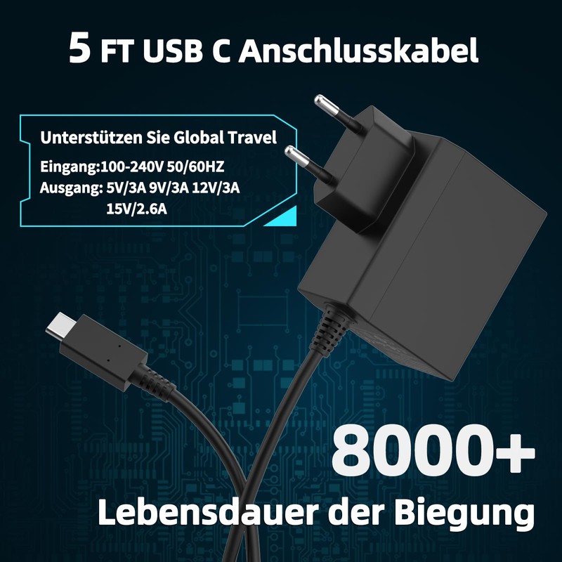 Etssembo 39W Netzteil für Switch 15V 2.6A Ladegerät für Switch/Switch
