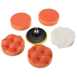 6Pcs 4 Inch Polishing Pads Sponge and Woolen Polishing Waxing Buffing Pad Kits