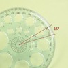 White Round Protractor 360 Degree, Plastic Full Circle Template, 16