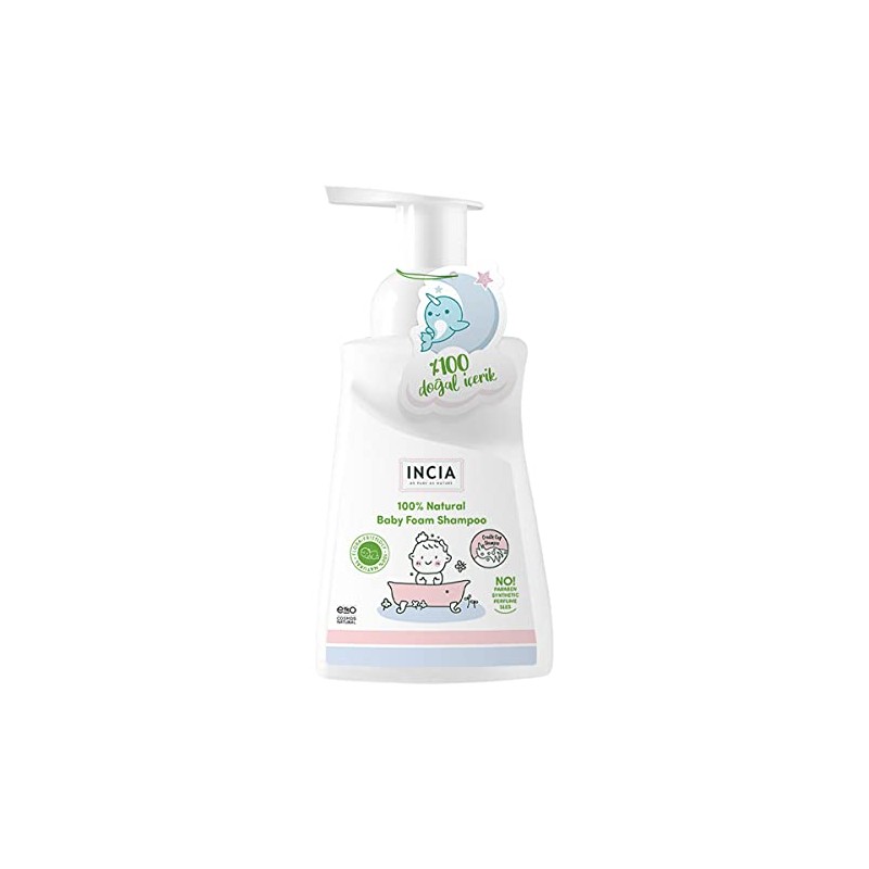 INCIA Baby Natural Hair and Body Foam Shampoo 200 ml