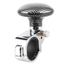 Keenso Pomo para Volante de camión, Perilla de Volante de Barco, Accesorio Universal para automóvil (Fibra de Carbono) Volantes