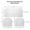 RSH DECOR: 3-Piece Foam Wicker Cushion Set | 41 x