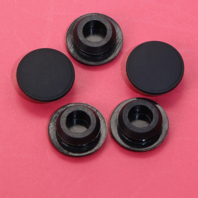 ONLYKXY 5 Pcs Black Silicone Round Snap in Type Locking