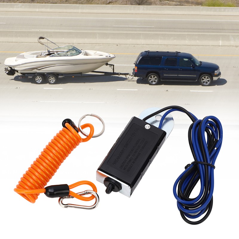 6 Foot Trailer Breakaway Switch 304 Stainless Steel PVC ABS