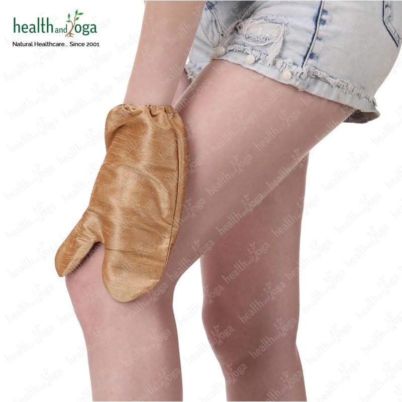 Silk Garshana Ayurvedic Massage Gloves - Electro Static Lymph Circulation