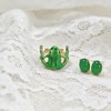 ALoveSoul St. Patrick's Day Frog Open Ring Adjustable Green Enamel