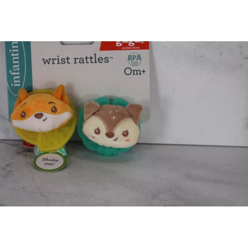 Infantino Baby Wrist Rattles Fox & Owl