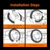 QODOLSI 1 Pack Car Breathable Steering Wheel Cover, Wear -Resistant