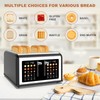 4 Slice Toaster Touch Screen, Stainless Steel Toasters Digital Timer,