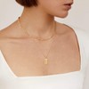 Gold Necklace for Women Trendy Dainty Initial Pendant Necklace Figaro