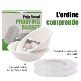 Banneton Proofing Baskets Round 2 Pieces 21.5 cm