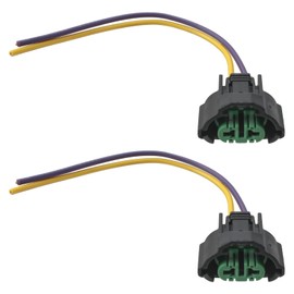 MOTOALL 2 Pack Wire Pigtails Wiring Harnesses Female Adapters Sockets 4-Inch for Front Light or Fog Lights Use H11 H8