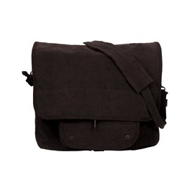 Rothco Vintage Canvas Paratrooper Crossbody Shoulder Bag, Black, One Size