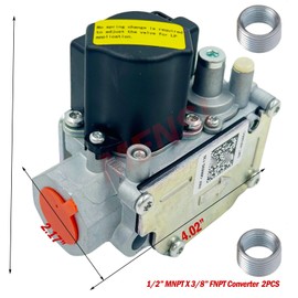 MENSI Gas Single Stage Main Valve Replace for White Rodgers 36G22-254 Gas Heating Furnace Valve, Part for Goodman PN No. 0151M00013 B1282628S B12826-28 B1282614 B12826-14 36G22Y-202 VR8215S121