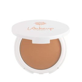 Wakeup Cosmetics Face Powder, Mattifying Compact Powder with Fine and Unnoticeable Feel, Colour C5 Deep Beige