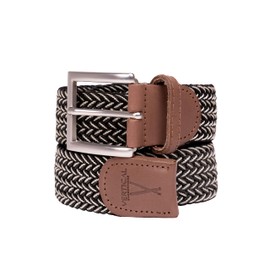 Pierrot Woven Elastic Stretchy Elastic Belt for Men and Women with Soft Fabric 105 cm - Collab x Vertical, Black & White