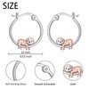 SHAOAN 925 Sterling Silver Sloth Hoop Earrings for Women Cute