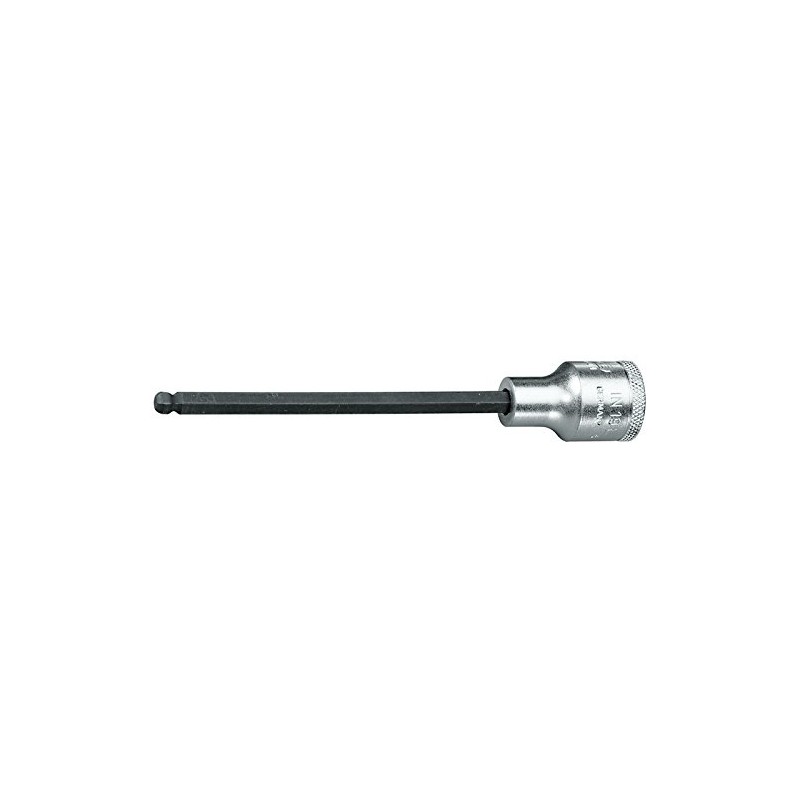 Gedore 1936328 Ball Point Hexagon Bit Socket, 1/2, 0.6 inches